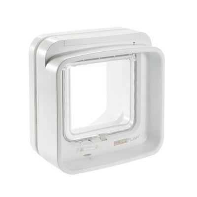 Hvid SureFlap DualScan-kattelem med mikrochipsensor